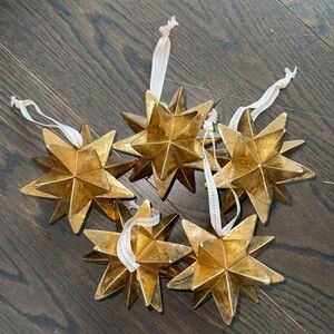 Capiz Star Ornament Set